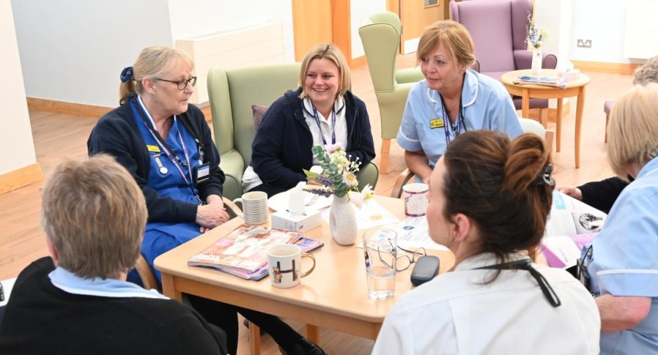 Hospice nurses talking