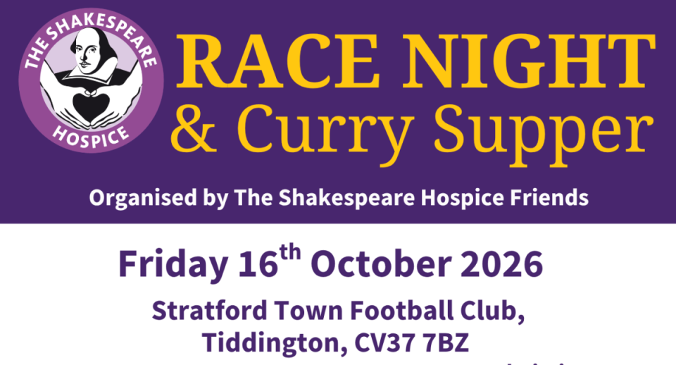 The Shakespeare Hospice - Race Night & Curry Supper